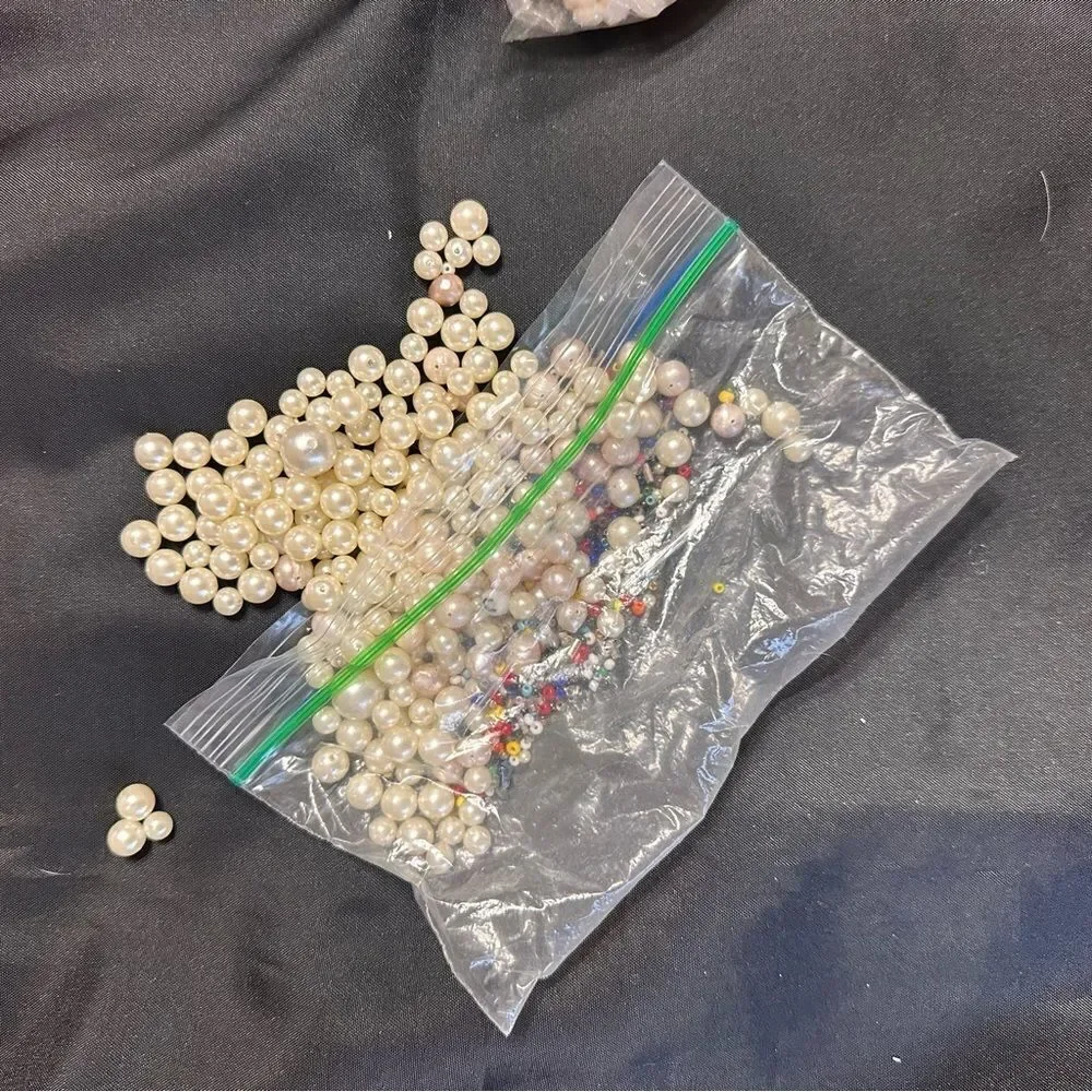 Variety of craft pearls jewelry supplies